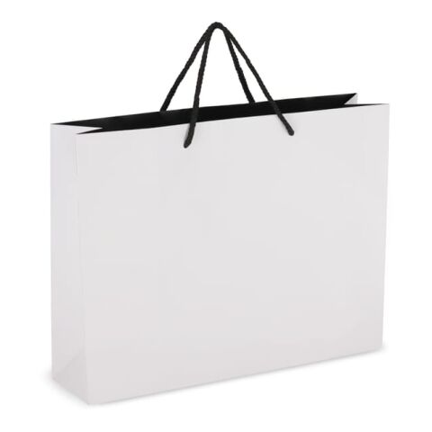 FSC Bolsa de papel para regalo 40 x 12 x 30 cm 200 g/m². Blanco | sin montaje de publicidad