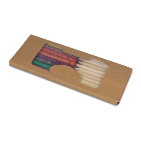 Lápices de colores y ceras en caja kraft