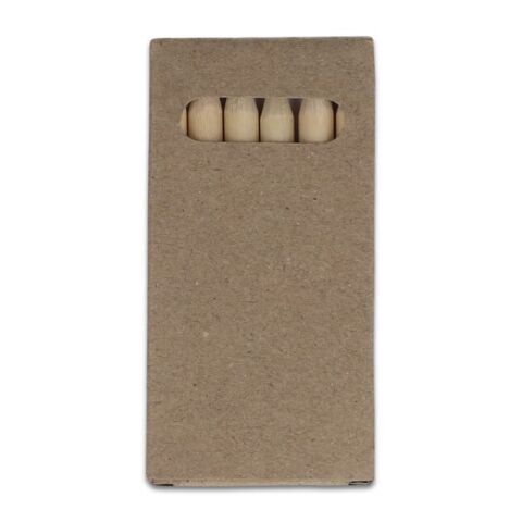 6 lápices de colores en caja kraft