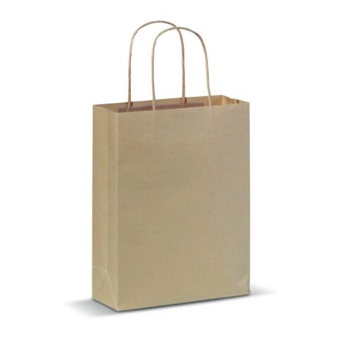 Bolsa de papel con asas retorcidas 90g/m² 18x8x22cm
