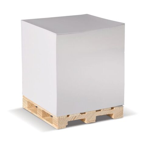 Taco de notas Pallet 10x10x10cm Blanco | sin montaje de publicidad | no disponible | no disponible | no disponible