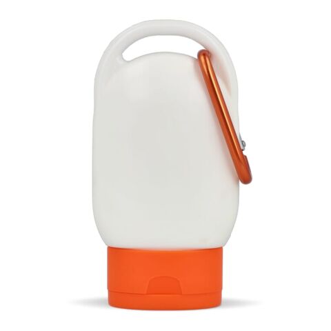Loción solar con mosquetón SPF30 material reciclado Naranja | sin montaje de publicidad | no disponible | no disponible