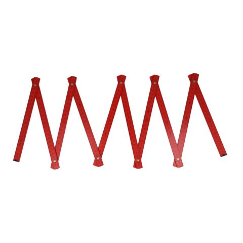 Regla plegable de madera 2m premium pintada Rojo / Blanco | sin montaje de publicidad | no disponible | no disponible | no disponible