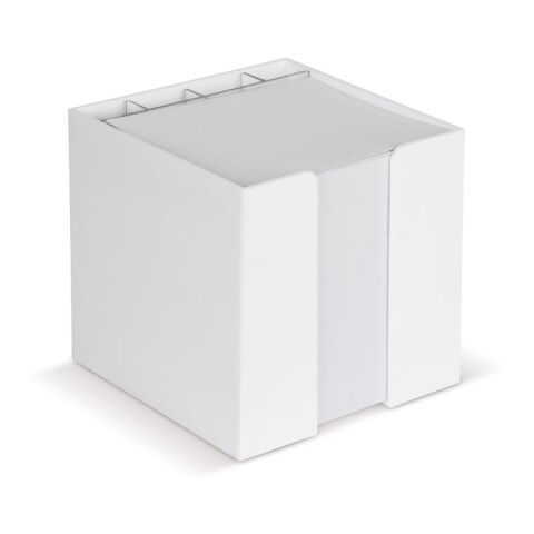 Cubo de papel con caja de plástico 10x10x10cm Blanco | sin montaje de publicidad | no disponible | no disponible | no disponible