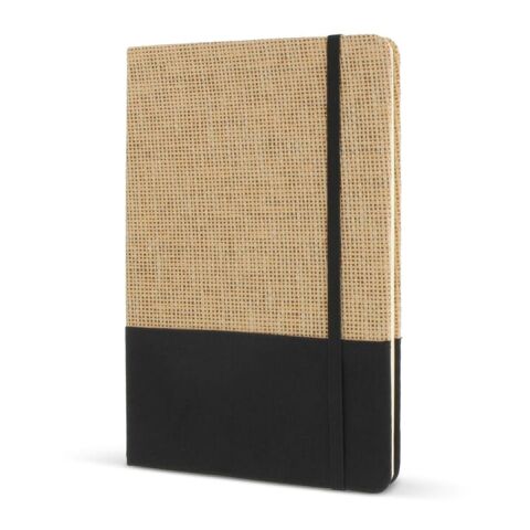 Cuaderno de yute R-PET GRS Negro | sin montaje de publicidad | no disponible | no disponible | no disponible