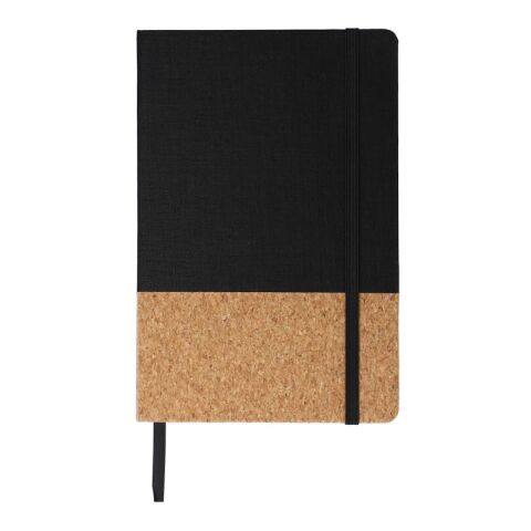 Cuaderno R-PET &amp; corcho A5 Negro | sin montaje de publicidad