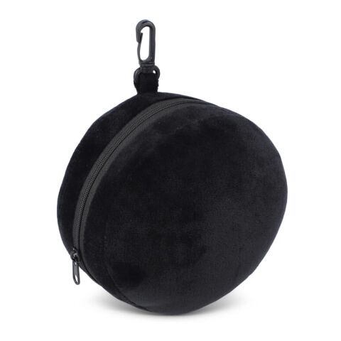 Almohada con antifaz de viaje y funda con cremallera negro | sin montaje de publicidad | no disponible | no disponible