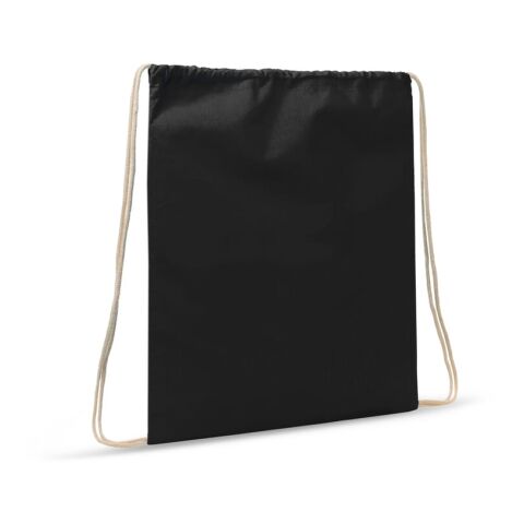Bolsa con cordón de algodón  OEKO-TEX® 140g/m² 35x45cm Negro | sin montaje de publicidad | no disponible | no disponible | no disponible