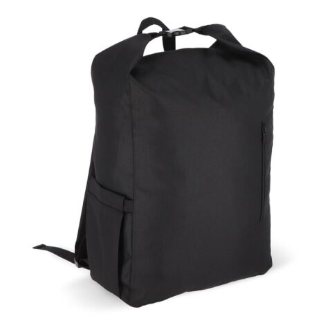 R-PET 600D Mochila con hebilla enrollable 20L Negro | sin montaje de publicidad | no disponible | no disponible