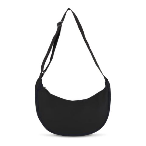 Bolsa bandolera de media luna R-PET 600D con revestimiento de PU Negro | sin montaje de publicidad | no disponible | no disponible