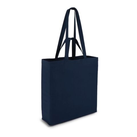 Bolsa de algodón OEKO-TEX® 38 x 10 x 42 cm 140 g/m². Azúl oscuro | sin montaje de publicidad | no disponible | no disponible