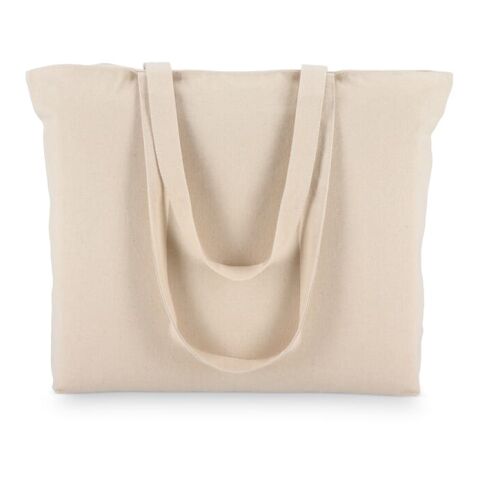 Bolsa Tote de algodón con cremallera OEKO-TEX® 47 x 11 x 35 cm 320 g/m². Ecru