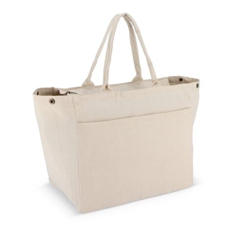 Bolsa Tote de algodón con cremallera OEKO-TEX® 39 x 24 x 34cm 320g/m². Ecru | sin montaje de publicidad | no disponible | no disponible