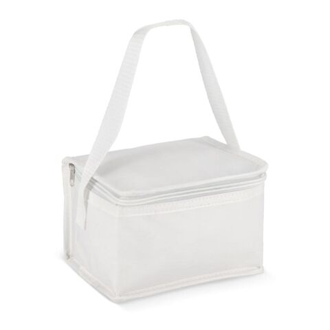 R-PET 6 Bolsa nevera para latas no tejida 20x 13 x 12,5 cm 75 g/m². Blanco | sin montaje de publicidad | no disponible | no disponible