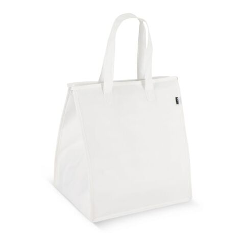 R-PET Bolsa nevera no tejida 33x 25,5 x 37 cm 75 g/m². Blanco | sin montaje de publicidad | no disponible | no disponible