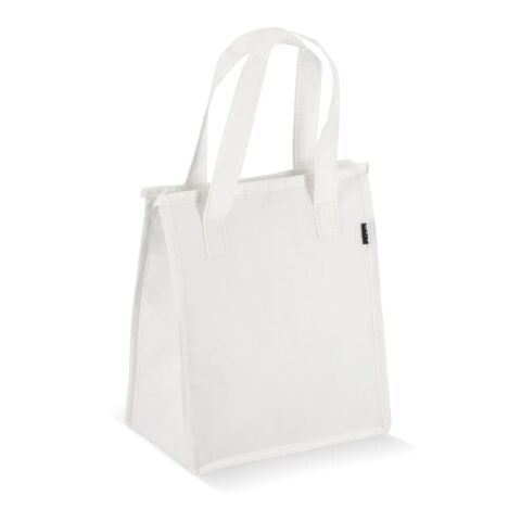 R-PET Bolsa nevera no tejida 23x 15 x 27,5 cm 75 g/m². Blanco | sin montaje de publicidad | no disponible | no disponible