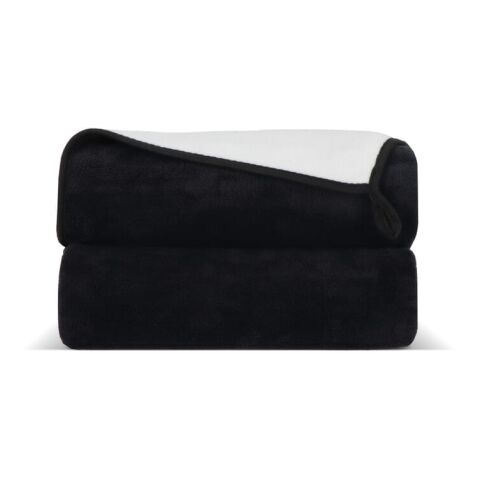 Manta de vellón de coral adherido 120 x 150 cm (500 g/m²) sublimación negro | sin montaje de publicidad | no disponible | no disponible