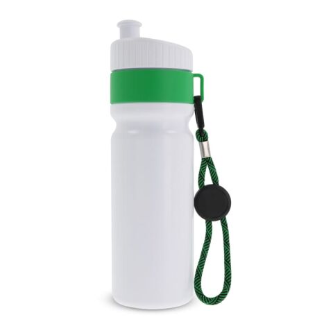 Botella de deporte con borde y cordón 750ml Blanco | sin montaje de publicidad | no disponible | no disponible | no disponible