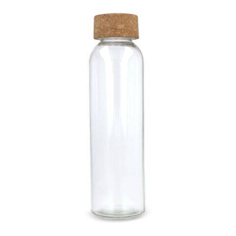 Botella de vidrio reciclado con tapón de corcho 500ml Transparente | sin montaje de publicidad | no disponible | no disponible