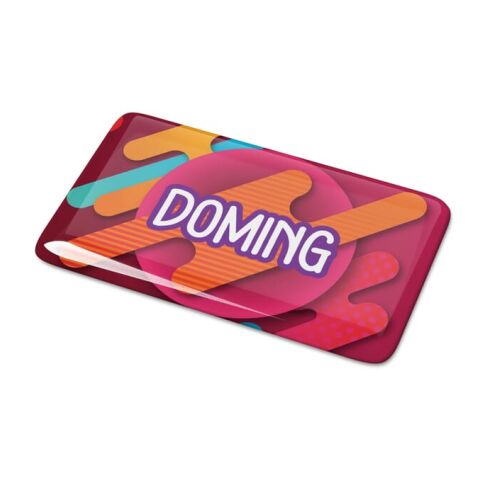 Doming Rectángulo 20x10 mm Blanco | sin montaje de publicidad | no disponible | no disponible | no disponible