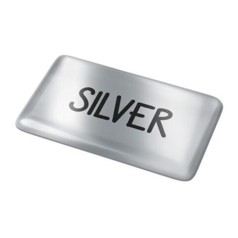 Doming Rectángulo 80x25 mm Plata | sin montaje de publicidad | no disponible | no disponible | no disponible