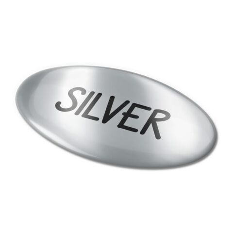 Doming Oval 40x20 mm Plata | sin montaje de publicidad | no disponible | no disponible | no disponible