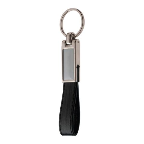 Llavero rectangular Doming Negro | sin montaje de publicidad | no disponible | no disponible | no disponible