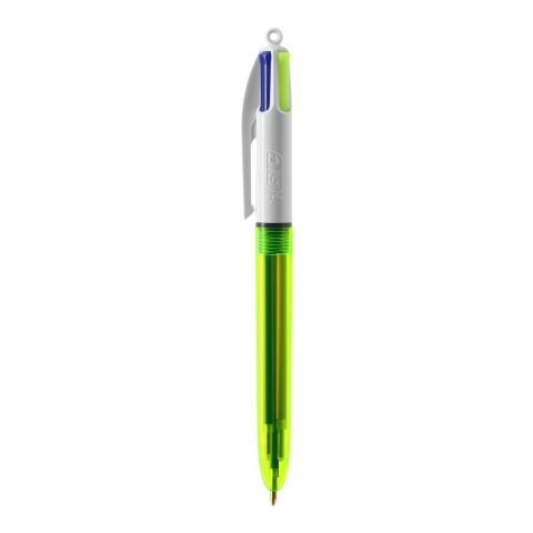 BIC® 4 Colours Fluo bolígrafo Amarillo | Serigrafía 1 color | Cuerpo-A la derecha del clip  | 30.00 mm x 43.00 mm