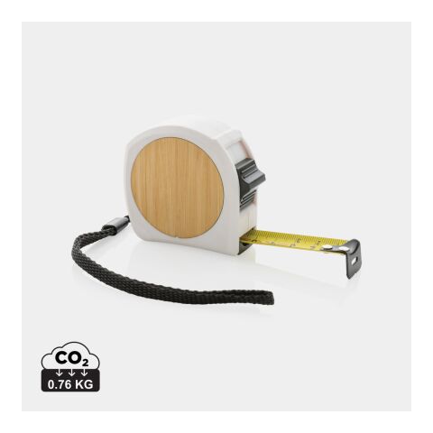 Flexómetro de bambú FSC® de plástico reciclado RCS 5M/19mm