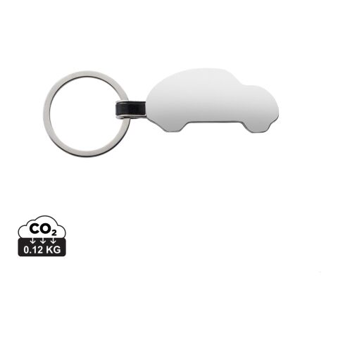 Llavero de coche de aleación de zinc reciclado RCS plata | sin montaje de publicidad | no disponible | no disponible