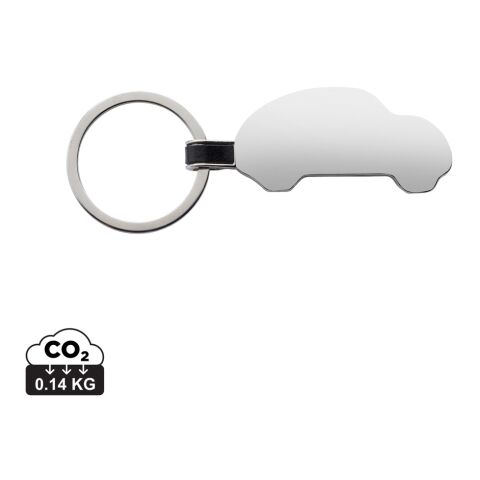 Llavero de coche de aleación de zinc reciclado RCS plata | sin montaje de publicidad | no disponible | no disponible