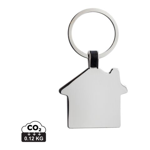 Llavero casa de aleación de zinc reciclado RCS plata | sin montaje de publicidad | no disponible | no disponible