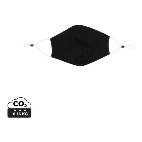 Mascarilla de algodón reutilizable de 2 capas negro | sin montaje de publicidad | no disponible | no disponible