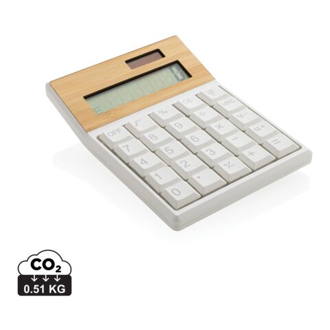Calculadora de plástico reciclado Utah RCS y bambú FSC® marron | sin montaje de publicidad | no disponible | no disponible