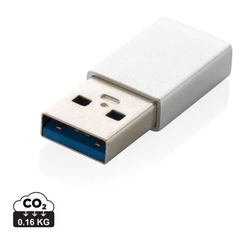 Adaptador USB A a USB C plata | sin montaje de publicidad | no disponible | no disponible