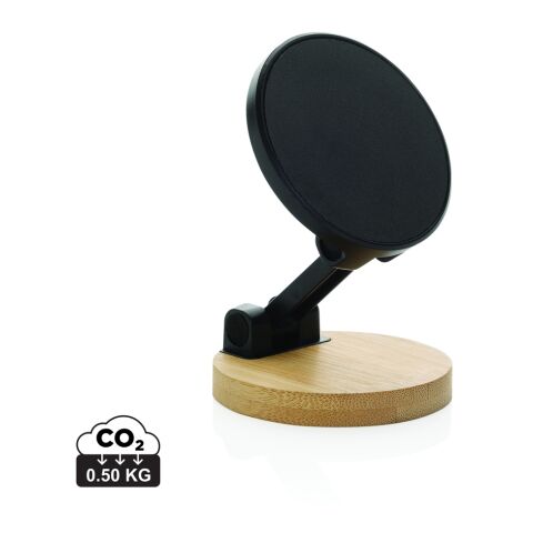 Soporte teléfono plástico reciclado y bambú Magmount RCS negro-marron | sin montaje de publicidad | no disponible | no disponible