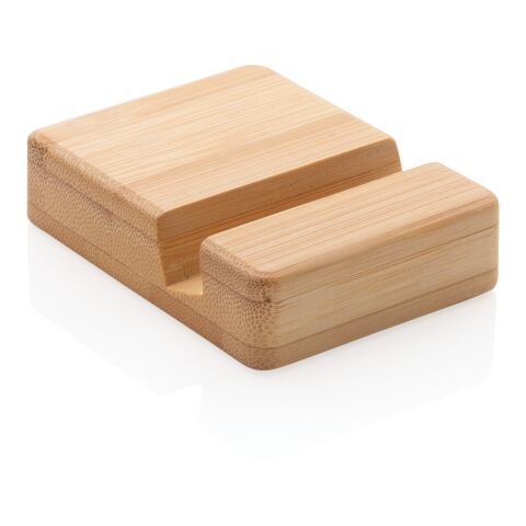 Soporte de bambú para teléfono