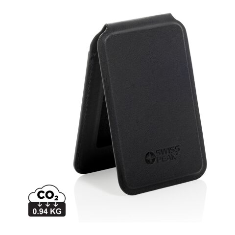 Cartera magnética para teléfono de PU reciclada Magstand RCS negro | sin montaje de publicidad | no disponible | no disponible