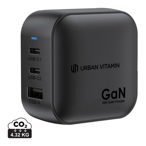 Cargador GAN  Urban Vitamin Santa Cruz RCS rplastc 70W negro | sin montaje de publicidad | no disponible | no disponible