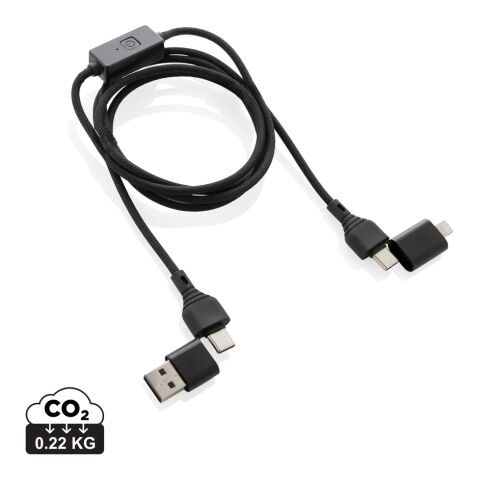 Cable protección piratería reciclado 60W Datalock RCS negro | sin montaje de publicidad | no disponible | no disponible