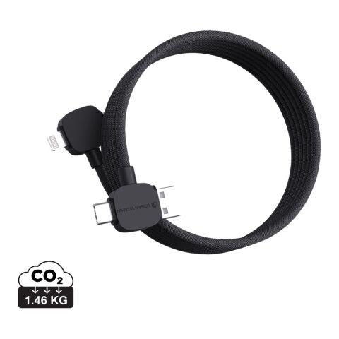 Cable magnético TPE/PET reciclado Urban Vitamin Stockton 65W negro | sin montaje de publicidad | no disponible | no disponible