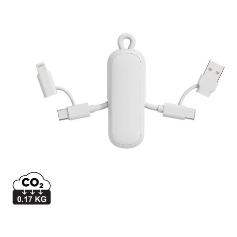 Cable llavero Urban Vitamin Dublin 100W 4 en 1 blanco