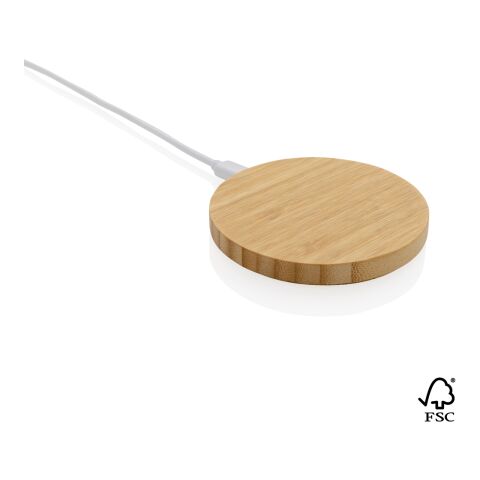 Cargador inalámbrico de 15W de bambú FSC®