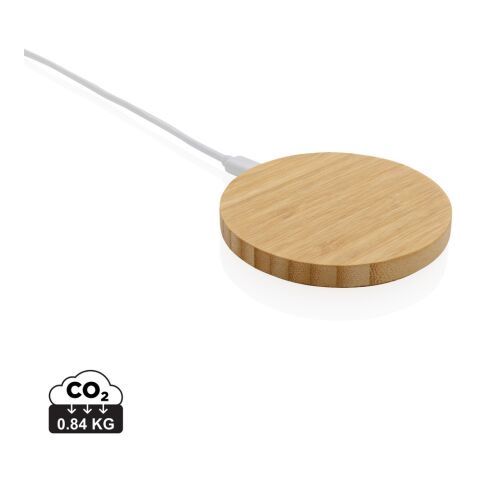 Cargador inalámbrico de 15W de bambú FSC® marron | sin montaje de publicidad | no disponible | no disponible