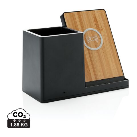 Cargador Ontario 10W de plástico reciclado FSC® y RCS negro | sin montaje de publicidad | no disponible | no disponible