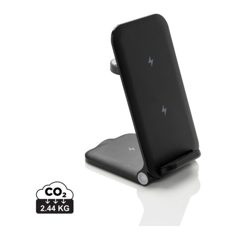 Cargador Terra 3 en 1 plegable RCS aluminio reciclable 15W negro | sin montaje de publicidad | no disponible | no disponible