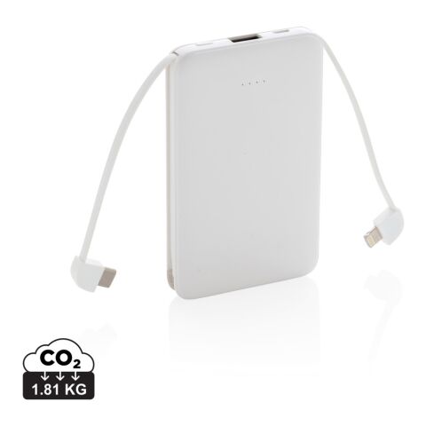 Powerbank 5.000 mAh de bolsillo con cables integrados