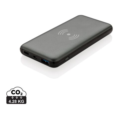 Powerbank inalámbrico carga rápida 10.000 mAh 10W con PD gris | sin montaje de publicidad | no disponible | no disponible