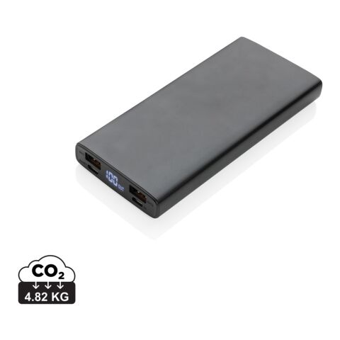 Powerbank PD de aluminio de 18W y 10.000 mAh negro | sin montaje de publicidad | no disponible | no disponible