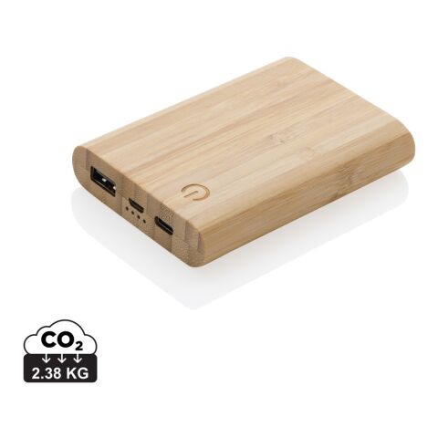 Powerbank de bambú certificado FSC de 5.000 mAh marron | sin montaje de publicidad | no disponible | no disponible